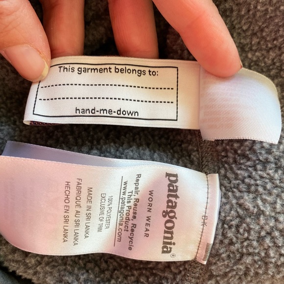 PATAGONIA BETTER SWEATER QUARTER ZIP FLEECE PULLOVER KIDS' XL GRAY - Picture 5 of 8